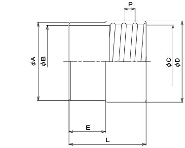 Cuffs for TOTAKU ELASTIC DUCT Structural drawing