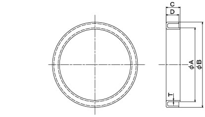 End cover for TOTAKU RIGID DUCT-PP Structural drawing